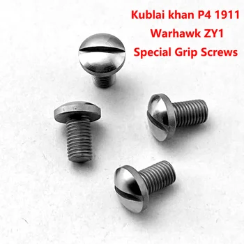 Персонализирани винтове за дръжка от неръждаема стомана за Kublai Khan P4 1911 Warhawk ZY1 Wood Guard Nails Bolt DIY Make Repair Accessories