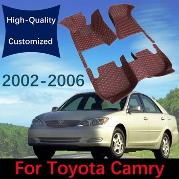 Персонализирани кожени стелки за кола за Toyota Camry Altis XV30 2002 2003 2004 2005 2006 Автомобилни килими килими подложки за крака