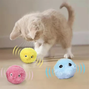 Плюшени интелигентни интерактивно звучащи котка играчка топка скърцане Supplie електрически продукт nip s докосване на коте за обучение на домашни любимци