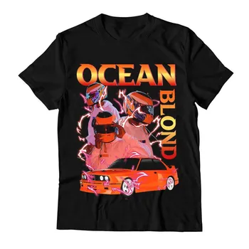 Подарък океанска руса риза реколта хип-хоп 90-те ретро графика Tee Rap