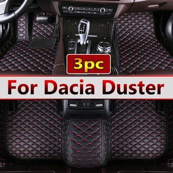 Поръчкови кожени стелки за кола за Dacia Duster 2010 2011 2012 2013 2014 2015 2017 Килими Килими Подложки за крака Аксесоари