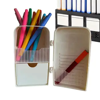 Правоъгълен молив чаша бял държач писалка хладилник форма сухо изтриване маркер бюро притежателя за творчески пластове дизайн за гумичка