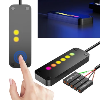  Превключвател за захранване Плъзгане с пръст ON/OFF RGB Дънна платка със светлинен ефект Външен превключвател Захранване SW кабели за бюро Компютърна кутия