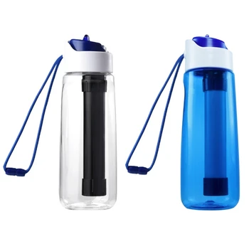  Пречиствател на вода Бутилка Кана за вода с филтър Открит къмпинг Спортно оцеляване Авариен воден филтър Филтрационна бутилка