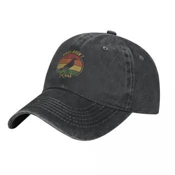Птиците не са истински - Vintage Retro Bird Cap Cowboy Hat кожена шапка шапка за жени Мъжки