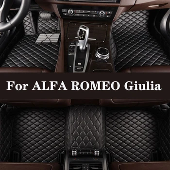 Пълна съраунд персонализирана кожена подложка за кола за ALFA ROMEO Giulia 2017-2018 (година на модела) Авточасти за интериора на автомобила