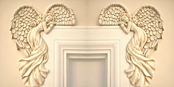 Рамка на вратата ангел крило скулптура смола занаятчийски