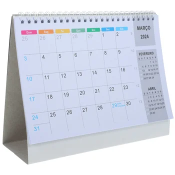 Резервирайте свободно стоящ календар Desktop Desk за Бразилия Бразилски празничен календар Португалски Латиноамерикански откъсване