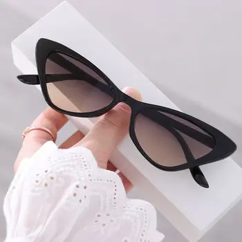 Реколта котешки очи слънчеви очила за жени малка рамка слънчеви очила UV400 защита очила мода модерен улично облекло аксесоари