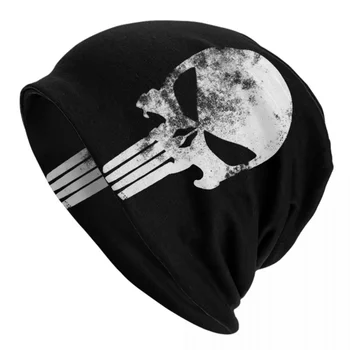 Реколта наказатели скелет череп шапка шапка плетени шапки мъже жени готино унисекс зимни топли черепи шапки капачка