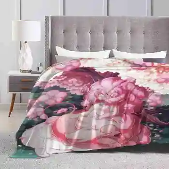 Роза и лъв Всички размери Одеяло с мека корица Начало Декор Спално бельо Steven Universe Lion Crystal Gems Pink Rose Quartz Su Flower