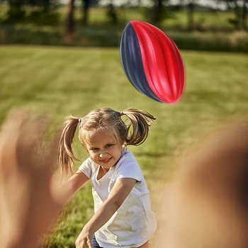 Ръгби топка играчка хвърляне & ритник практика бавен отскок спирала ръгби топка вътрешен или открит употреба ръгби играчка за обучение за деца