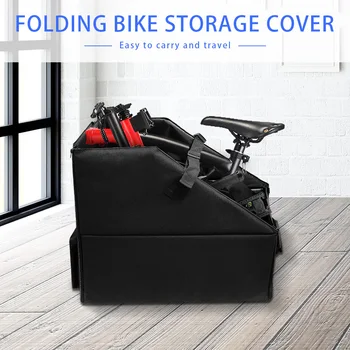 Сгъваема кутия за съхранение на велосипеди Кутия за съхранение на багажника на автомобила Сгъваем контейнер за съхранение на велосипеди с капак за прах