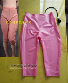 Секси розов каучук латекс надуваеми панталони фетиш шорти панталони по поръчка