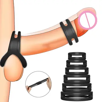 силиконов пенис пръстен еякулация забавяне петел пръстени пишка ерекция cockring мъжки целомъдрие възрастни секс играчки за мъже заключване сперматозоиди треньор