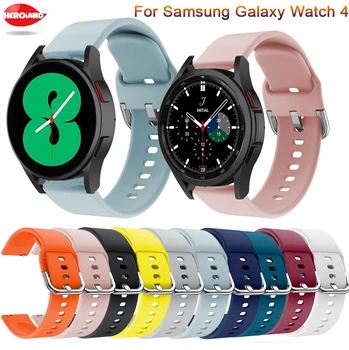 Силиконова лента за часовници за Samsung Galaxy Watch 4 44MM 40MM / Galaxy 4 Classic 46mm 42MM лента каишка маншет гривна колан Correa