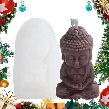 Силиконова форма на Буда Прост DIY Буда 3D мухъл DIY инструмент за многократна употреба силиконова свещ за ръчно изработени сапунени занаяти Свещ шоколад