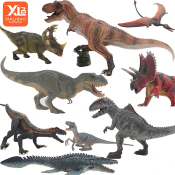 Симулация Праисторически юрски динозаври Indominus Rex Mosasaurus Животни Модел Екшън фигури Отворена уста Декор Събиране на детска играчка