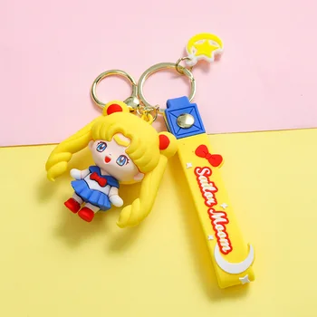 Сладък аниме моряк луна ключодържател Tsukino Usagi кукла висулка ключодържател кола ключодържател аксесоари за момиче деца жени