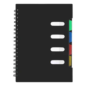 Спирална тетрадка с твърди корици с разделители, 4 предметна тетрадка College Ruled Spiral Bound Journal Lined Notebook for Students