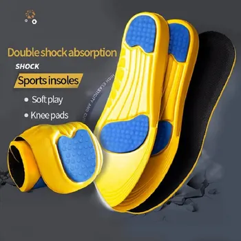 Спортни стелки за мъже Дамски вложки за обувки Подложка Меки дишащи маратонки Силиконов гел възглавница Ортопедична грижа EVA стелки
