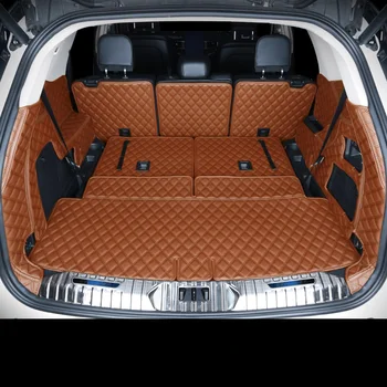 Стелки за багажник за кола за Ford Explorer 2020-2022 7-местни стелки за обувки Персонализирана автоматична висококачествена кожа Accesorios