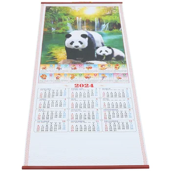 Стенен висящ декор Година Драконовият календар Лунен 2024 Китайски стил традиция хартия офис