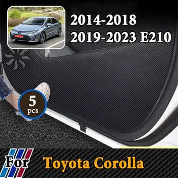 Стикери за кола за Toyota Corolla 2014 ~ 2023 E170 E180 E210 врата интериорен протектор въглеродни влакна ко-пилот ръкавица кутия филм