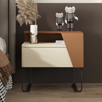 Съхранение Модерни скандинавски чекмеджета за нощни шкафчета Страничен луксозен дизайн Прости нощни шкафчета Тесни красиви мебели за спалня Nachttisch