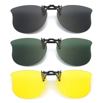 Ултра лек клип на Flip Up слънчеви очила над диоптрични очила Котешко око поляризирани жени мъже UV400 Външни очила за колоездене