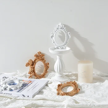 Фото подпори Европейски ретро златен ангел фото рамка смола ръчна фотография на нокти декорация подпори орнаменти