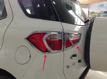 Хромирана задна задна светлина лампа капак подстригване задна светлина стикер рамка екстериорни аксесоари за Ford Ecosport 2013 2014 2015 2016 ABS