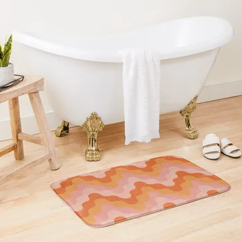 Цветни зигзаги (розови и оранжеви) Баня Мат Входна врата килим в банята Входна врата килими за баня мат