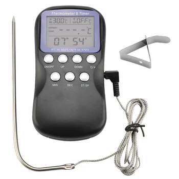 Цифров термометър Практичен таймер за готвене на храна Грил Термометър за месо Цифров дисплей Термометър за готвене Храна за кухня