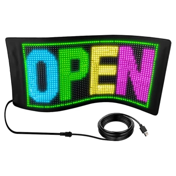 Цифрови отворени знаци за магазин бизнес Ултра тънки LED гъвкави отворени знаци APP програмируеми персонализирани съобщения LED гъвкав панел