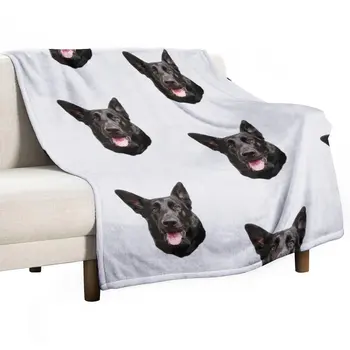 Черно немско овчарско куче - зашеметяващо! Хвърли одеяло смешно подарък гигантски диван одеяла