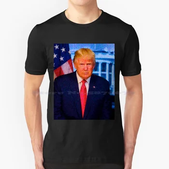 Ядосан Дони Digital Painting T Shirt 100% памук Tee Доналд Тръмп Тръмп Новини Fox News Live Stream Fox Live Политика Президент