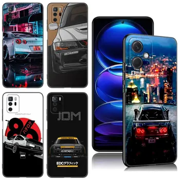 Япония JDM спортни автомобили телефон случай за Xiaomi Redmi бележка 7 8 9 10 11 11E 11T 11S 12 4G Pro плюс 5G 8T 9S 10S 12S силиконов капак